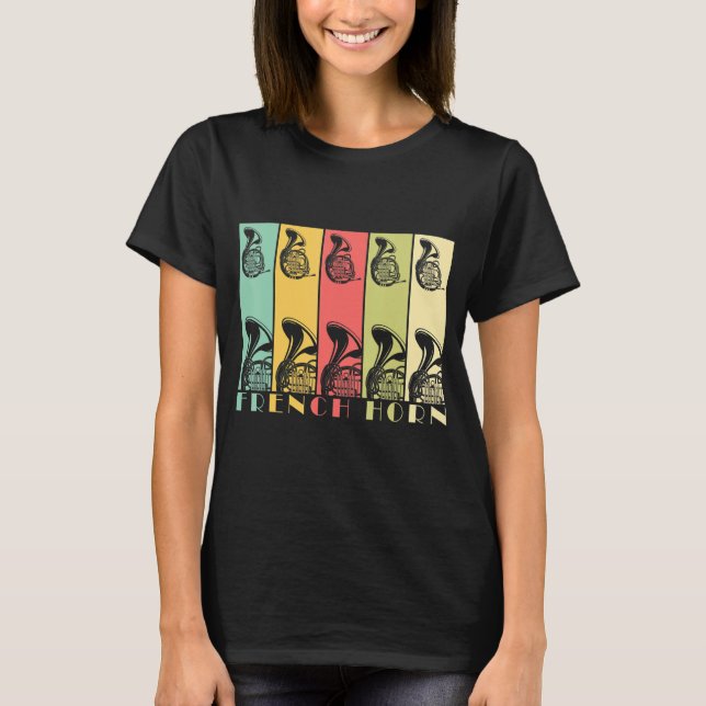 Camiseta Horn Retro Music Hornist (Frente)