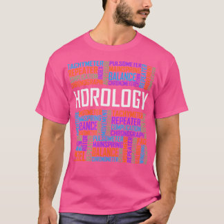 Camiseta Horologia Palavras de Horólogo Relógio Especialist
