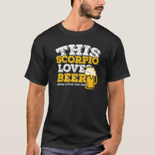 Camiseta Horoscope Scorpio Zodiac Sinal ama Cerveja