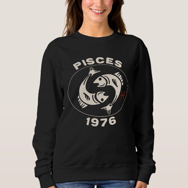 Camiseta Horoscope Zodiac Sign Fish Pisces 1976 (Frente)