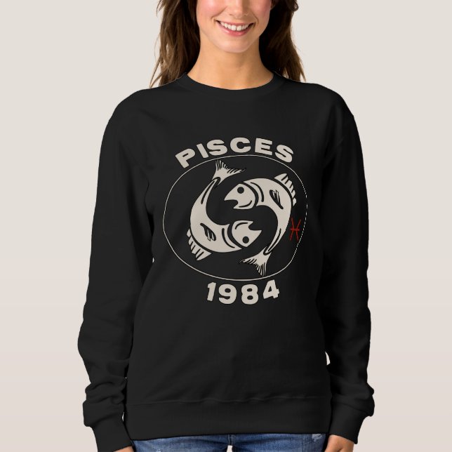 Camiseta Horoscope Zodiac Sign Fish Pisces 1984 (Frente)