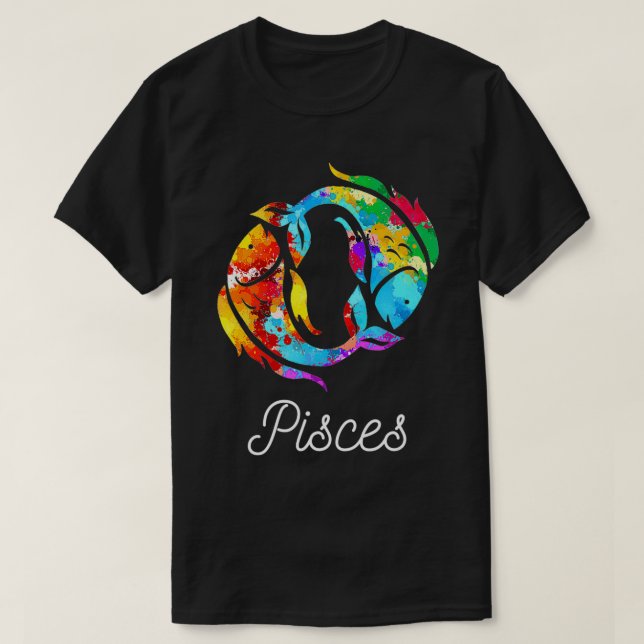 Camiseta Horoscope Zodiac Sign Pisces  (Frente do Design)