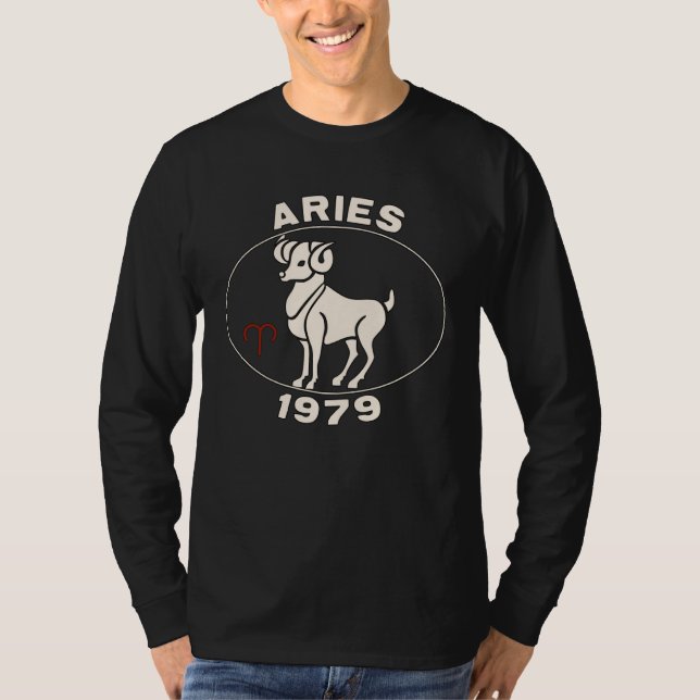 Camiseta Horoscope Zodiac Sign Ram Aries 1979 (Frente)