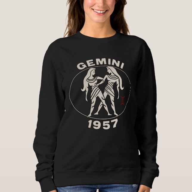 Camiseta Horoscope Zodiac Sign Twins 1957 (Frente)