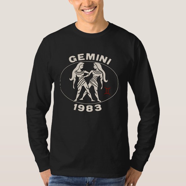 Camiseta Horoscope Zodiac Sign Twins 1983 (Frente)