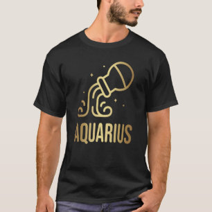 Camiseta Horoscópio Aquário Símbolo de Astrologia Zodiac 9