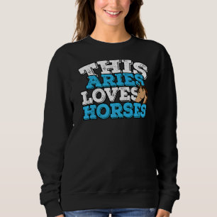 Camiseta Horoscópio Símbolo Zodíaco Aries Adora Cavalos