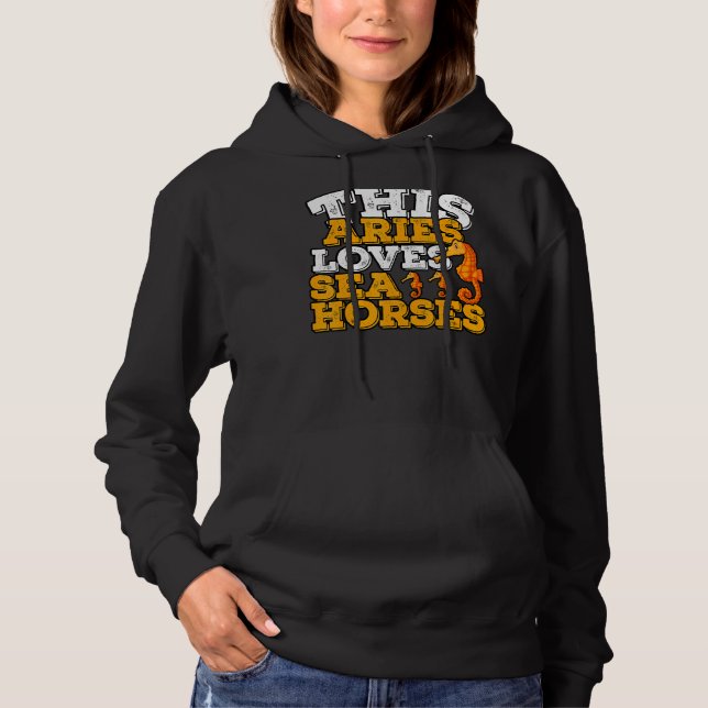 Camiseta Horoscópio Símbolo Zodíaco Aries Adora Cavalos do  (Frente)