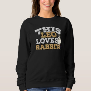 Camiseta Horoscópio Símbolo Zodíaco Leo ama coelhos