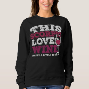 Camiseta Horoscópio Símbolo Zodíaco Scorpio ama Vinho