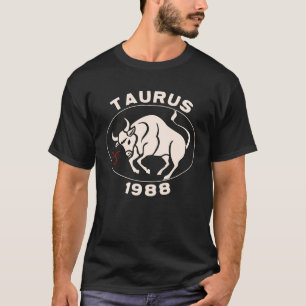 Camiseta Horoscópio Sinal Zodiac Bull Taurus 1988