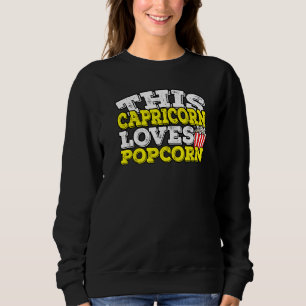 Camiseta Horoscópio Sinal Zodiac Capricórnio ama pipoca