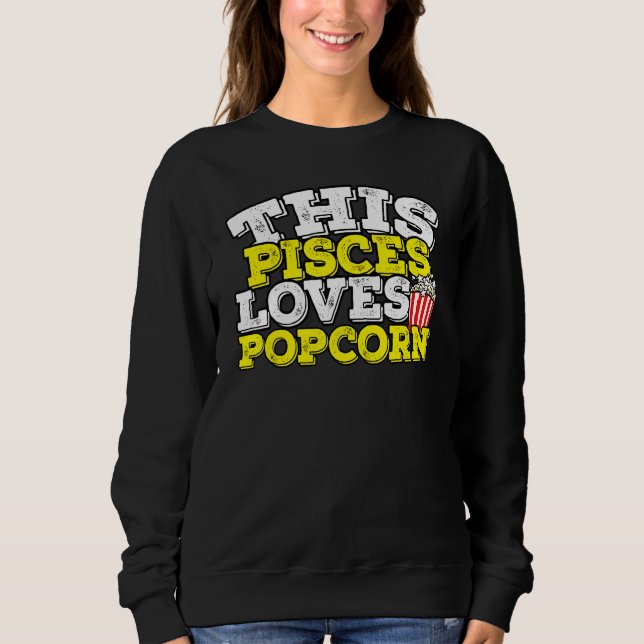 Camiseta Horoscópio Sinal Zodiac Peixes Adora Pipoca (Frente)