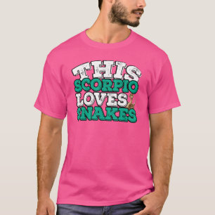 Camiseta Horoscópio Sinal Zodiac Scorpio ama Cobras