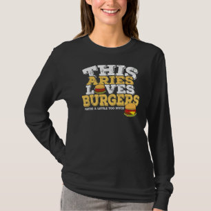 Camiseta Horoscópio Sinal Zodíaco Aries Adora Burgers