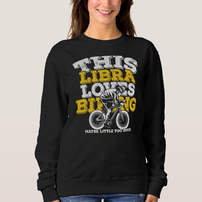 Camiseta Horoscópio Sinal Zodíaco Libra ama Biking (Frente)