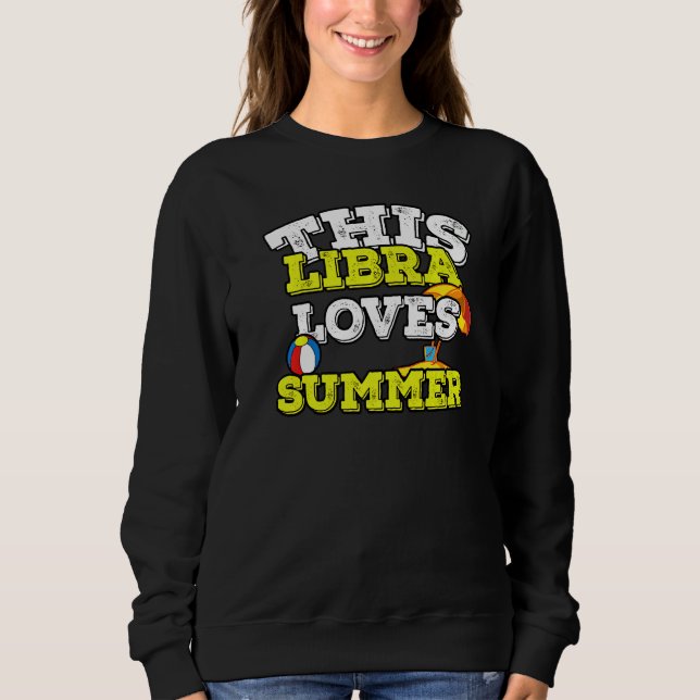 Camiseta Horoscópio Sinal Zodíaco Libra ama Verão (Frente)