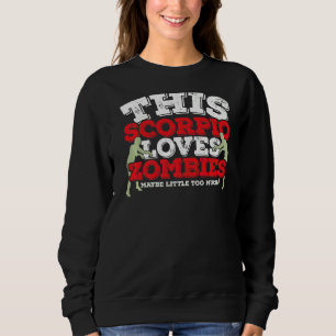 Camiseta Horoscópio Sinal Zodíaco Scorpio ama Zombies