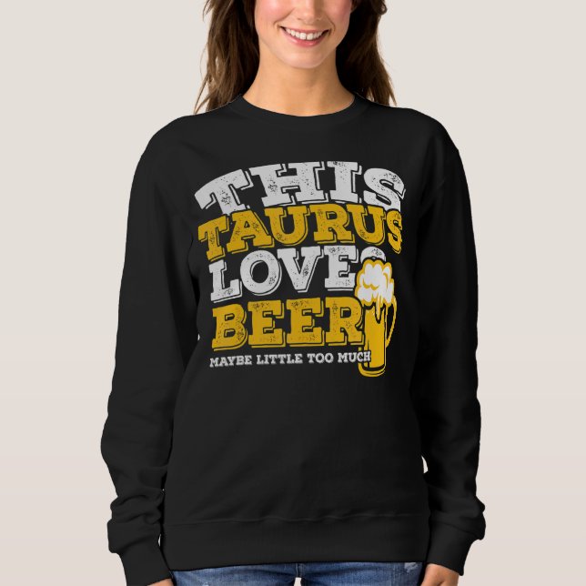 Camiseta Horoscópio Taurus Zodiac Sinal ama Cerveja (Frente)