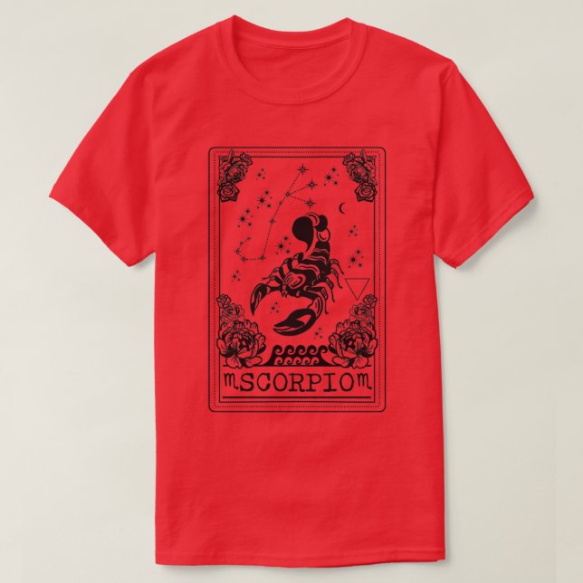 Camiseta Horóscopo de Scorpio (Frente do Design)