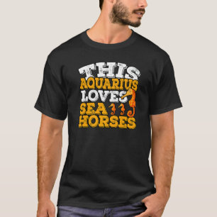 Camiseta Horóscopo Signo Zodíaco Aquário Ama Cavalos-Marinh