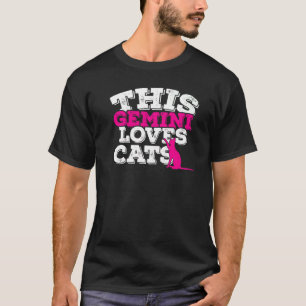 Camiseta Horóscopo Signo Zodíaco Gêmeos Ama Gatos