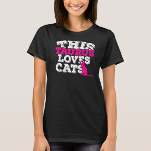 Camiseta Horóscopo Signo Zodíaco Touro Ama Gatos