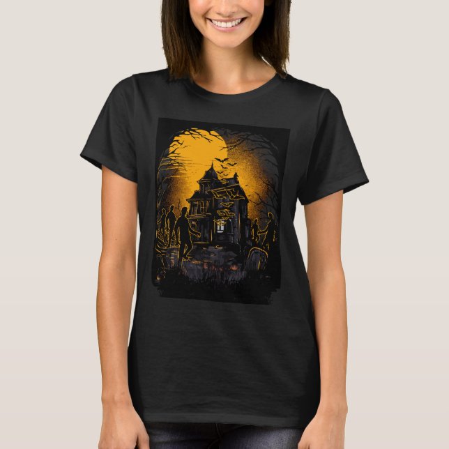 Camiseta Horrific Halloween Nightmare Scense (Frente)