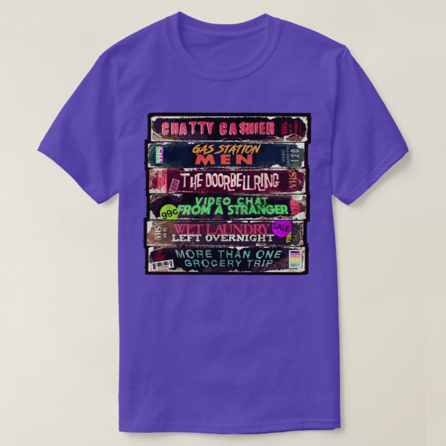 Camiseta Horror Adulto VHS (Frente do Design)