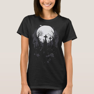 Camiseta Horror assustador Oculto do Gótico de Pastel de Ha
