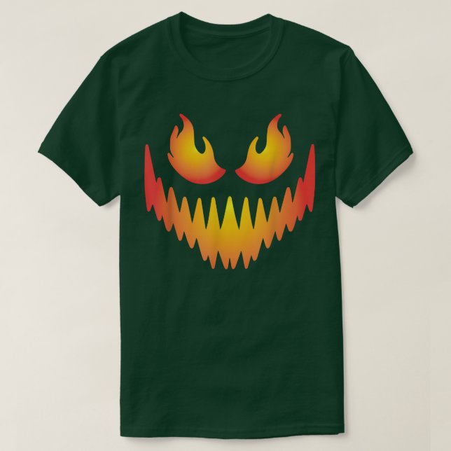 Camiseta Horror Assustador Pumpkin Face Jack O Lanterna Hal (Frente do Design)