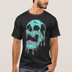 Camiseta Horror Crânio Gótico Estético Gótica Emo Pull