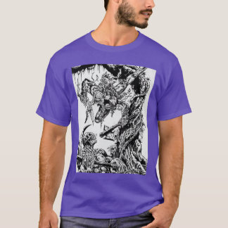 Camiseta HORROR DE BÁRBARO SELVAGEM Zumbis Antigos Mortos-V