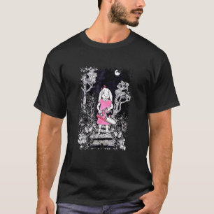 Camiseta Horror de Halloween do Gótico de coelhinho Gótico