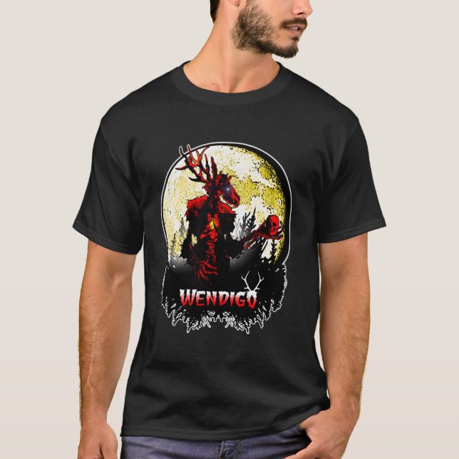 Camiseta Horror de Mau Cryptid do Novo Monstro Skinwalker (Frente)