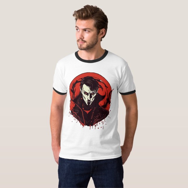 Camiseta Horror de Olhos Vermelhos (Frente Completa)