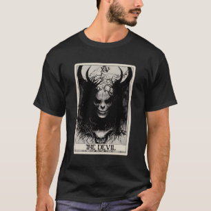 Camiseta Horror Escuro Oculto O Cartão Tarot Do Diabo