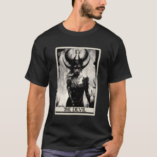 Camiseta Horror Escuro Oculto O Cartão Tarot Do Diabo