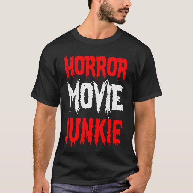 Camiseta Horror Gift - Horror Movie Junkie (Frente)