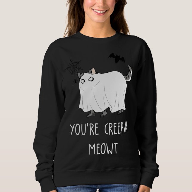 Camiseta Horror Graphic Cat Creepy Creeping  Halloween (Frente)