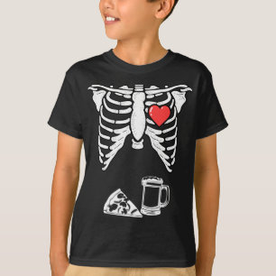 Camiseta Horror Halloween Engraçado Skeleton Halloween Beer