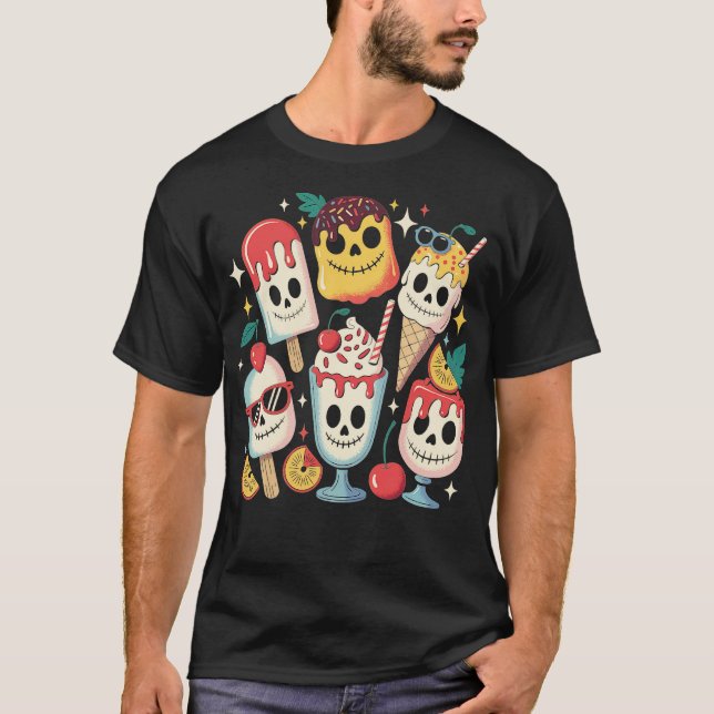 Camiseta Horror Movie Summer Popsicle Halloween Ice Cream S (Frente)
