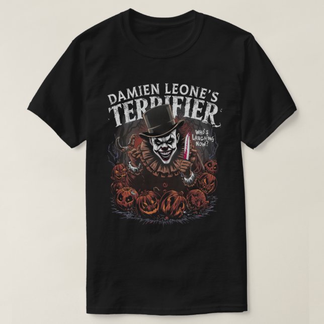 Camiseta Horror Palhaço de Abóbora Trabalho de arte (Frente do Design)