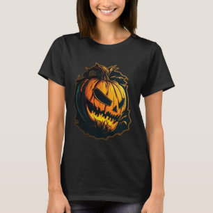 Camiseta Horror Pumpkin Monstro Pesadelo Assustador
