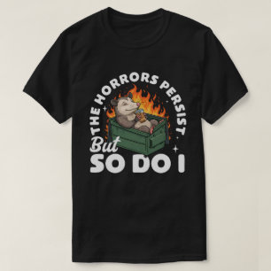 Camiseta Horrores de Possum Engraçados Persistem Amante de