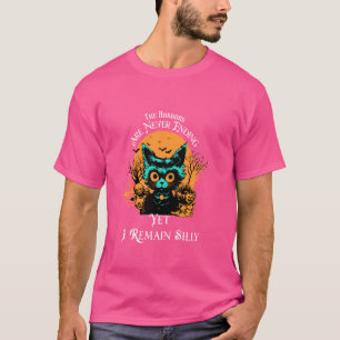 Camiseta Horrores Nunca Terminam Ainda Eu Continuo Bobo vin