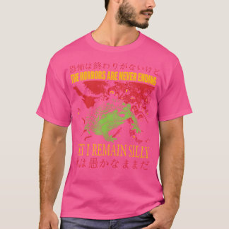 Camiseta Horrores Nunca Terminam Ainda Eu Permaneço Bobo Ja