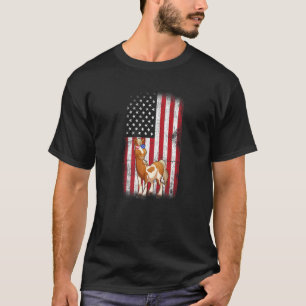 Camiseta Horse American Flag Boys Meninas Mulheres Quarto D