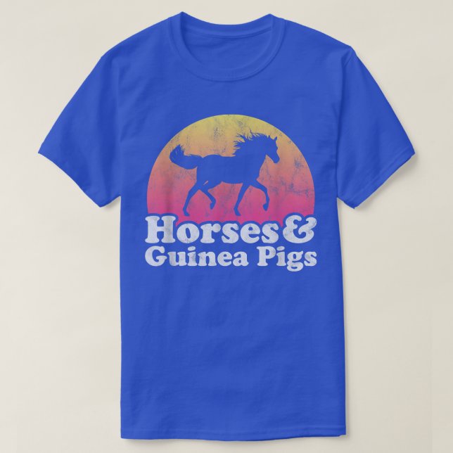 Camiseta Horse and Guinea Pig Women or Girls Horses Guinea  (Frente do Design)