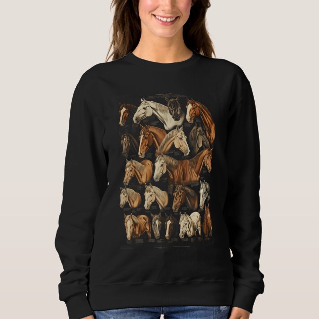 Camiseta Horse Breeds Equestrian Horseback Riding Tee Gifts (Frente)